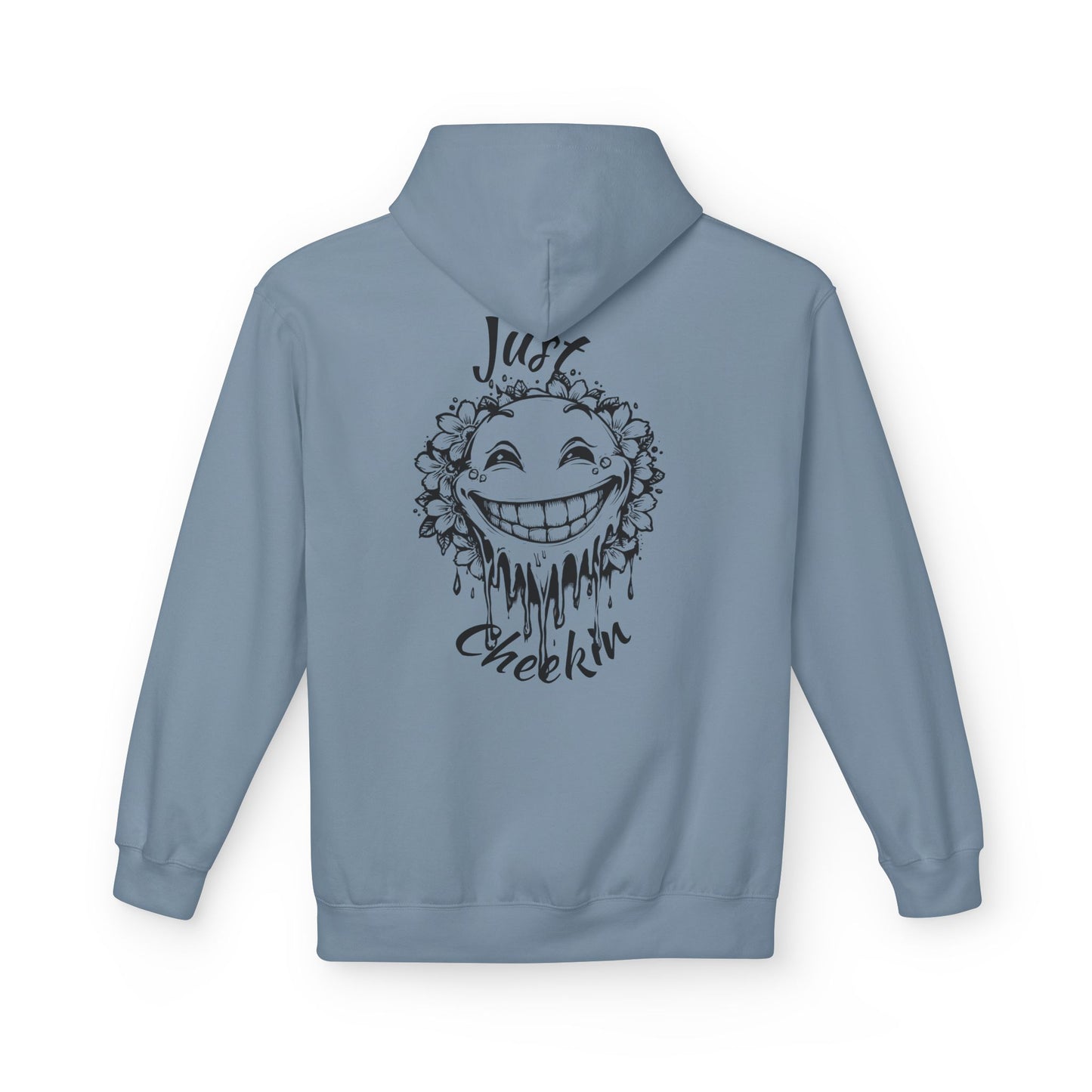 Just Checkin' Fleece Hoodie - Unisex Midweight Softstyle Casual Wear