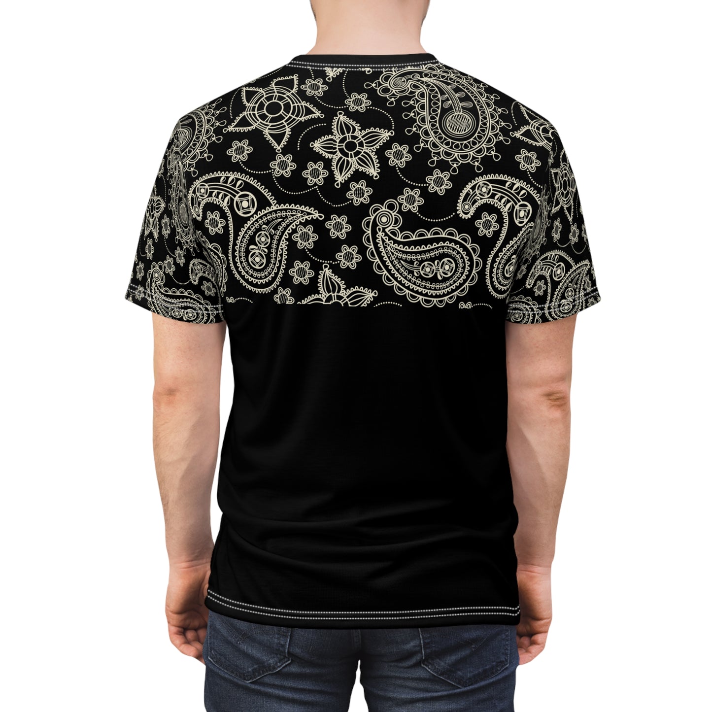 Simplisitee - Elegant Paisley Unisex Tee - Stylish Cut & Sew Design for Casual Outings