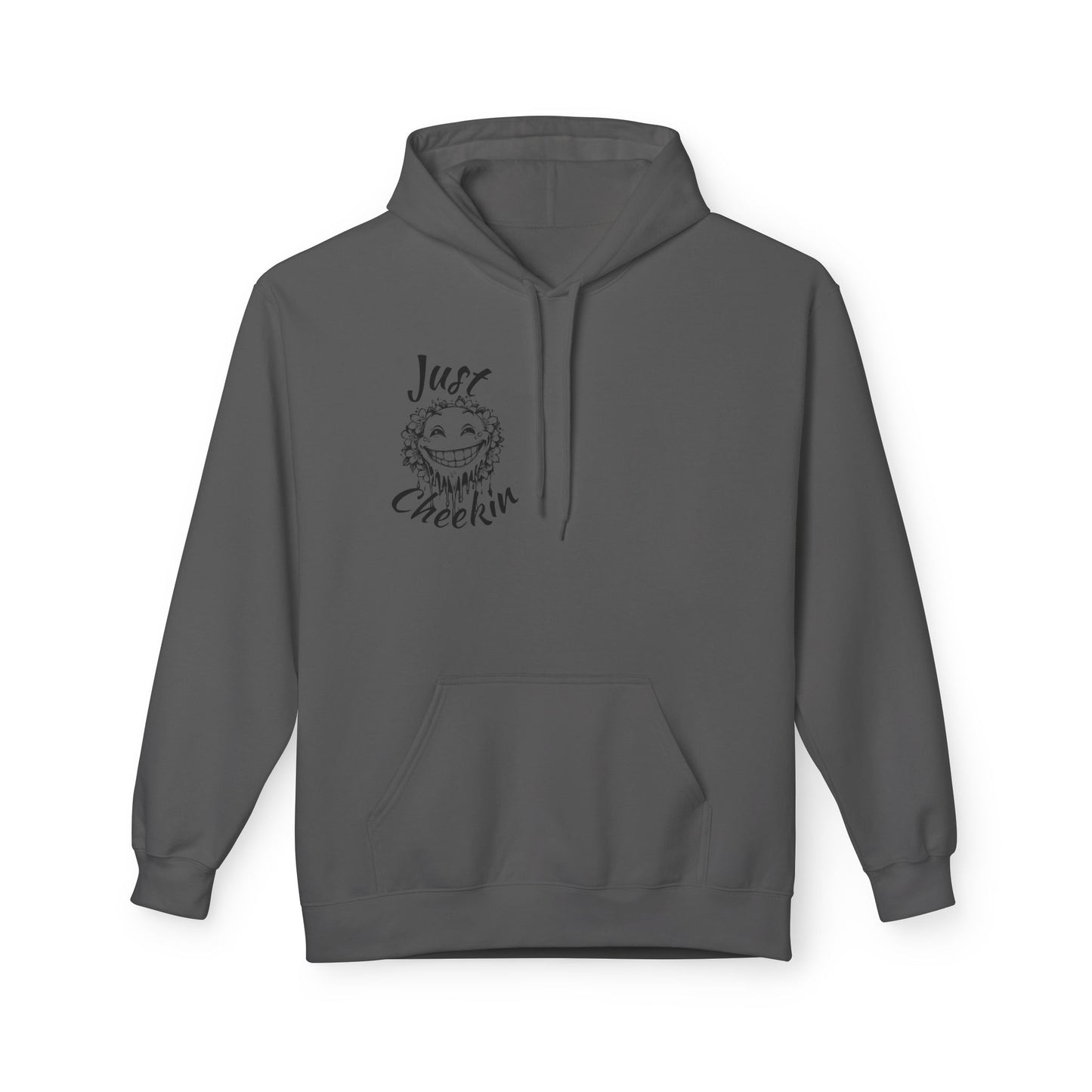 Just Checkin' Fleece Hoodie - Unisex Midweight Softstyle Casual Wear
