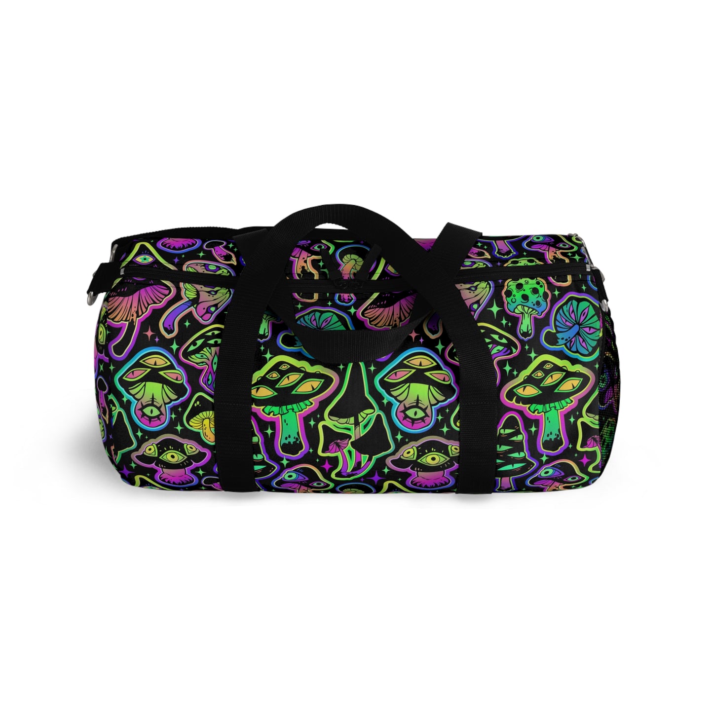 Vibrant Mushroom Duffel Bag - Trendy Travel Gear, Gym Bag, Weekend Getaway, Eco-Friendly Tote, Unique Gift for Nature Lovers, Bohemian Style