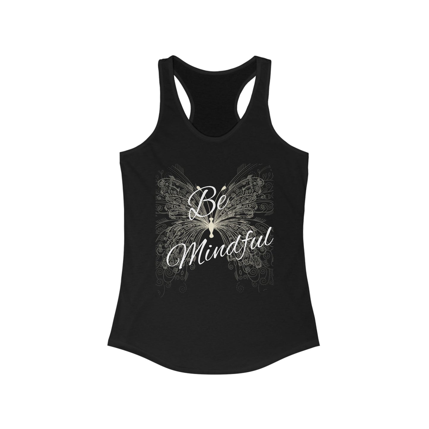 Simplisitee - Be Mindful Women's Racerback Tank - Inspirational Yoga & Fitness Top