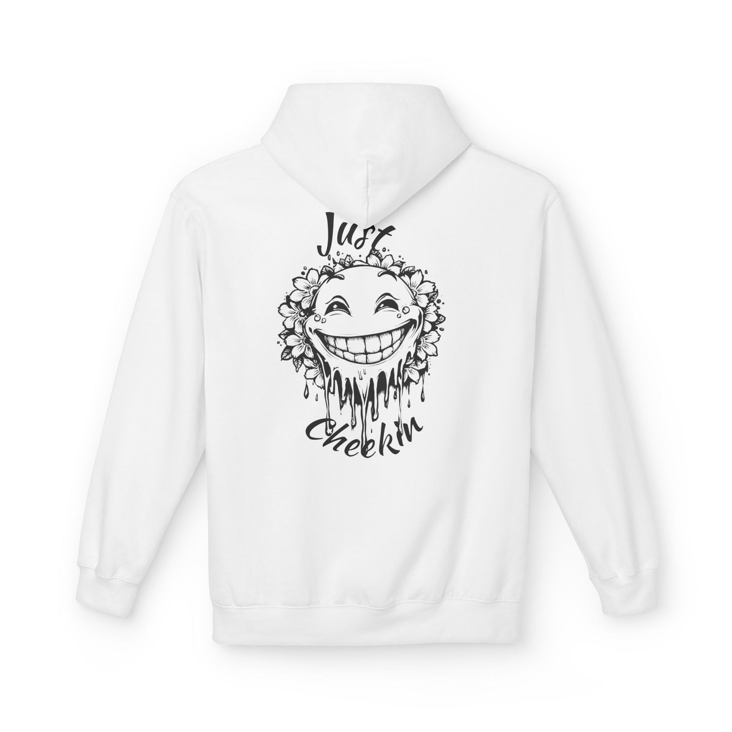 Just Checkin' Fleece Hoodie - Unisex Midweight Softstyle Casual Wear