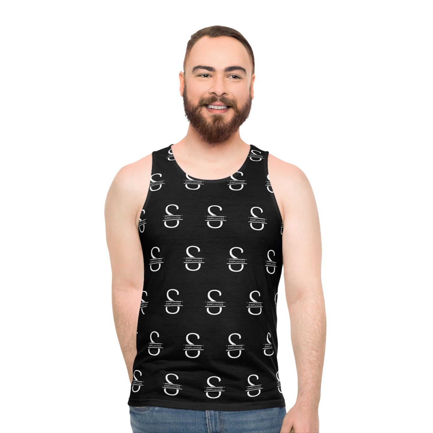 Simplisitee -  Sleek Monochrome Unisex Tank Top - Modern Graphic Style for Casual Wear