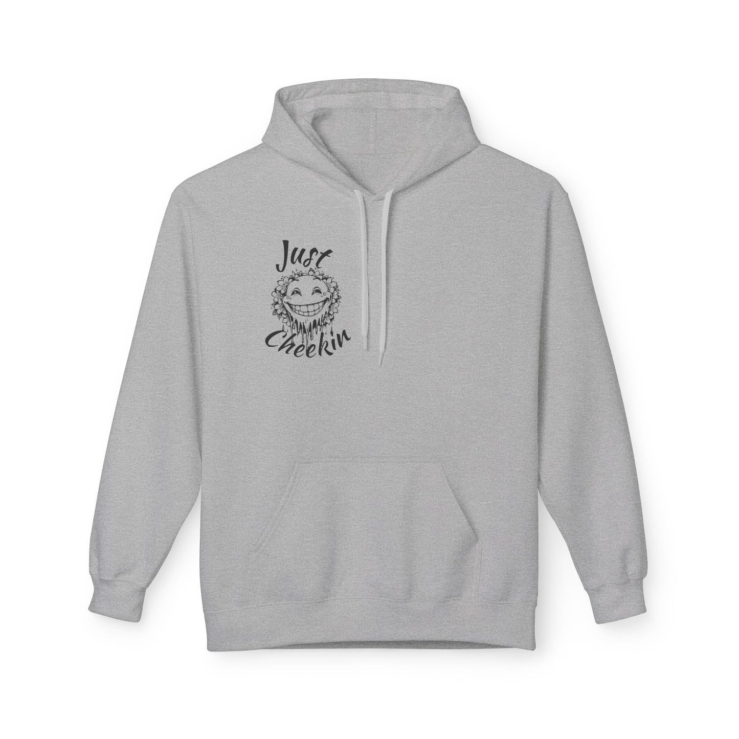 Just Checkin' Fleece Hoodie - Unisex Midweight Softstyle Casual Wear