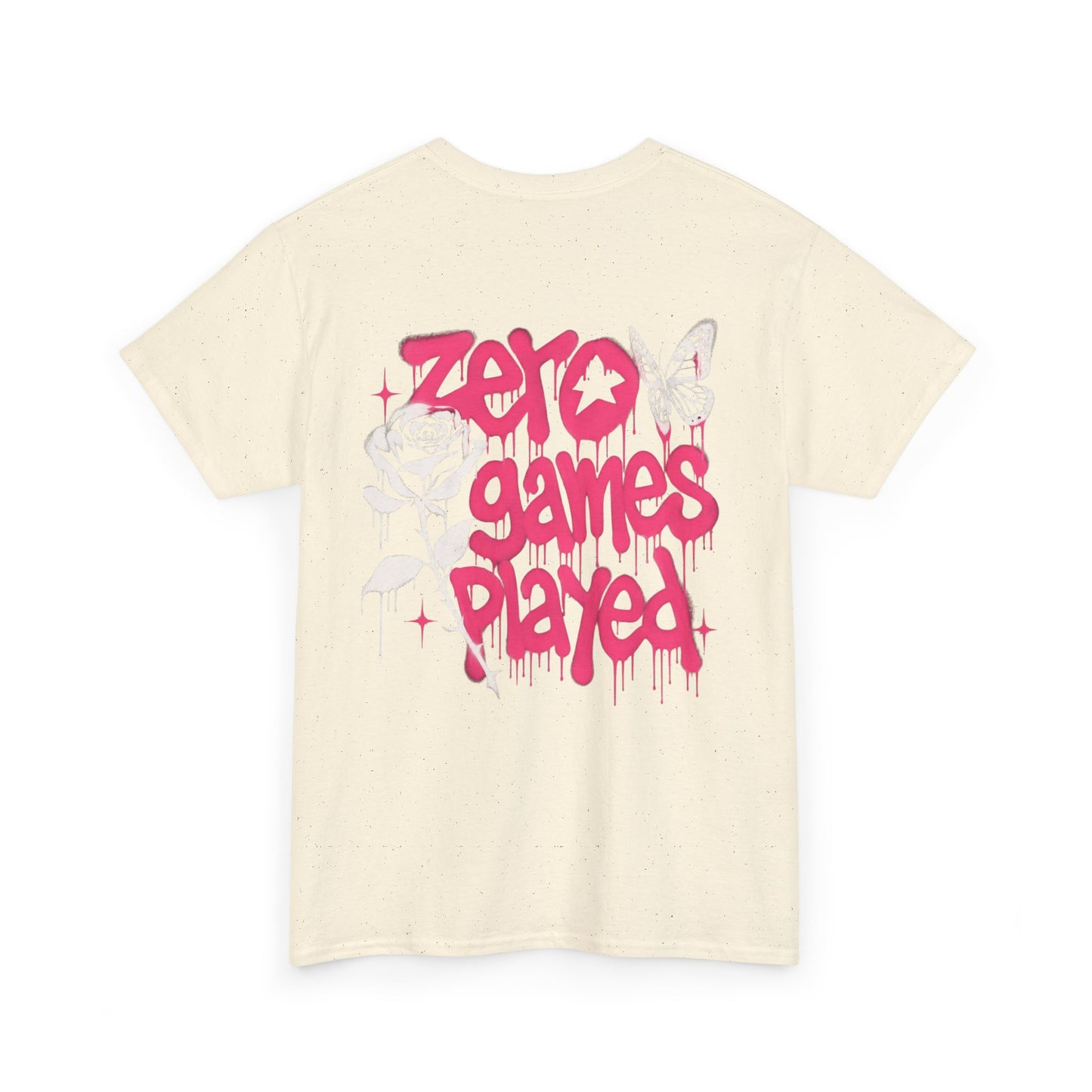 T-Shirt — "Zero Games Played" Pink Graffiti Tee