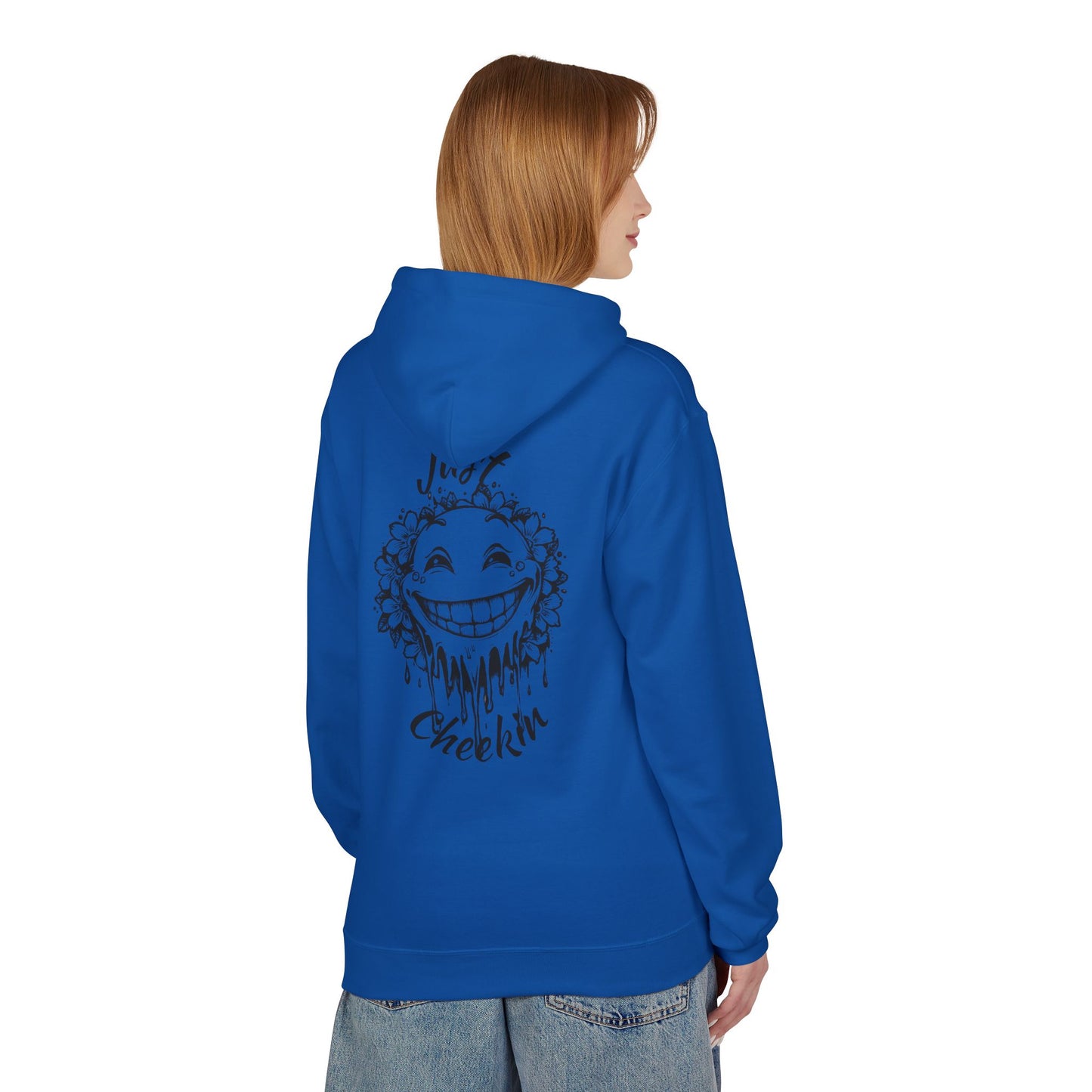 Just Checkin' Fleece Hoodie - Unisex Midweight Softstyle Casual Wear