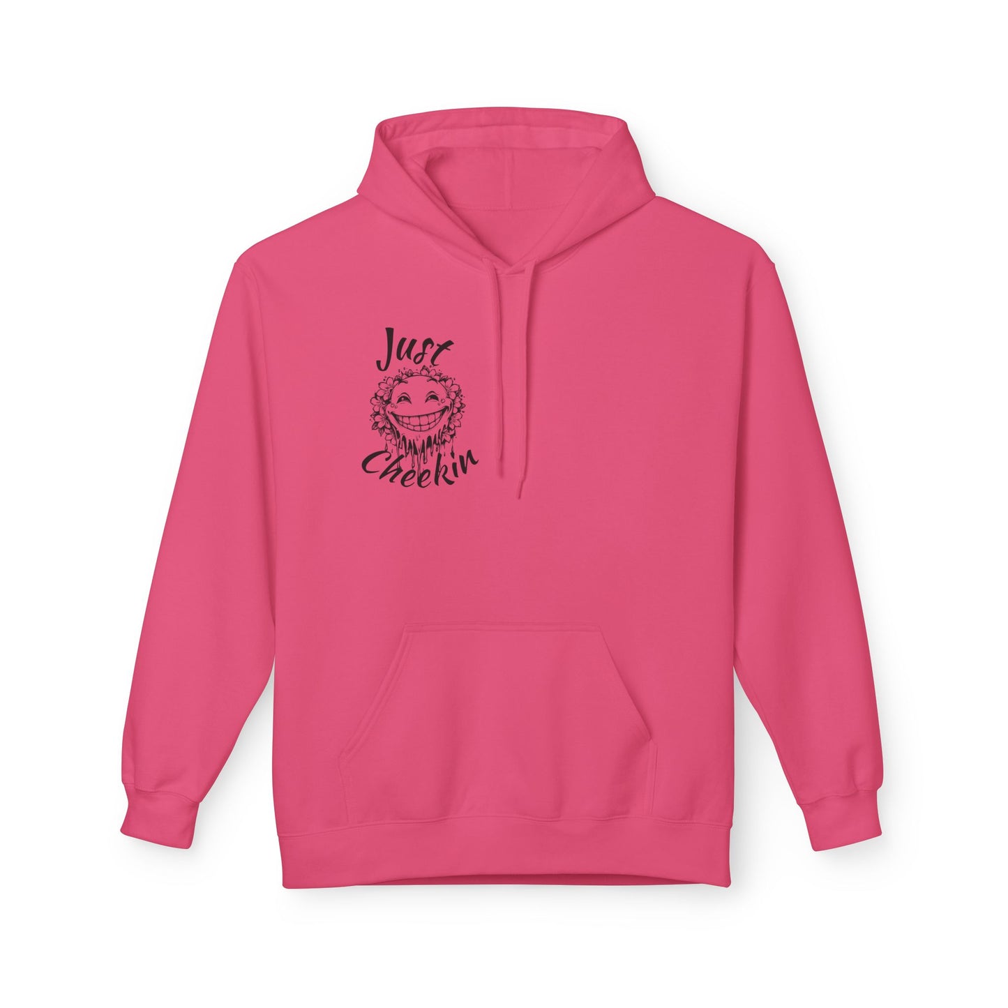 Just Checkin' Fleece Hoodie - Unisex Midweight Softstyle Casual Wear