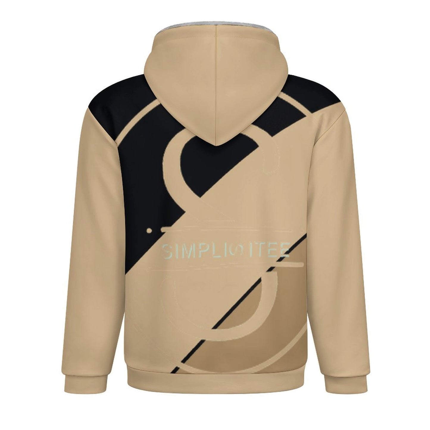 Double layer zippered shirt Men's Double Layer Fleece Zippered Hoodie