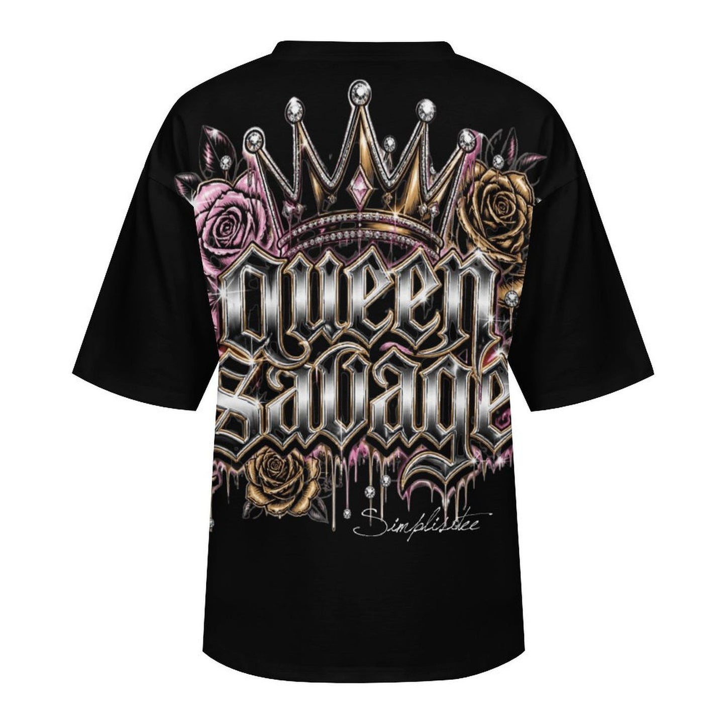 queen t shirt Women's Drop-Shoulder Mid-Sleeve T-Shirt