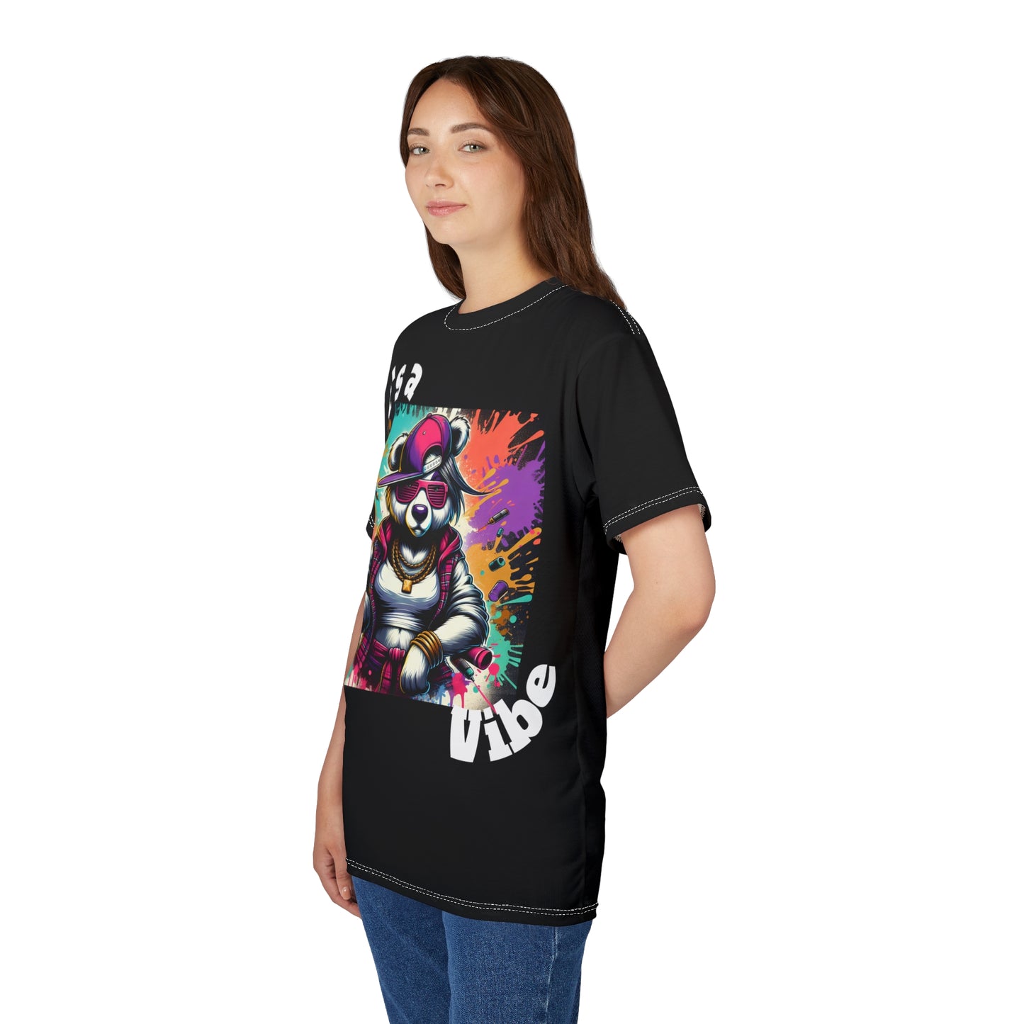 Simplisitee - Cool Panda Graphic Tee - "It's a Vibe" Unisex Cut & Sew Shirt