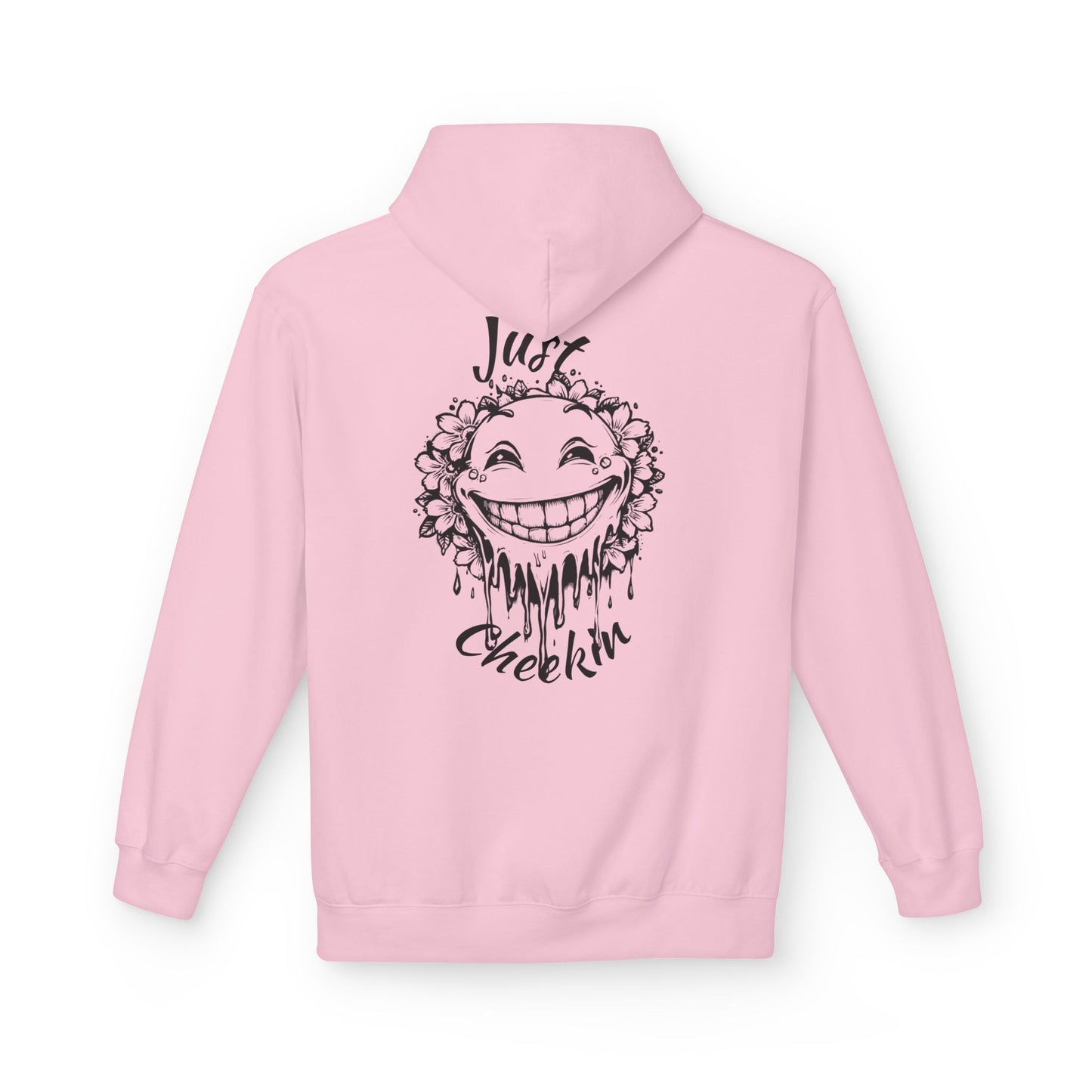 Just Checkin' Fleece Hoodie - Unisex Midweight Softstyle Casual Wear