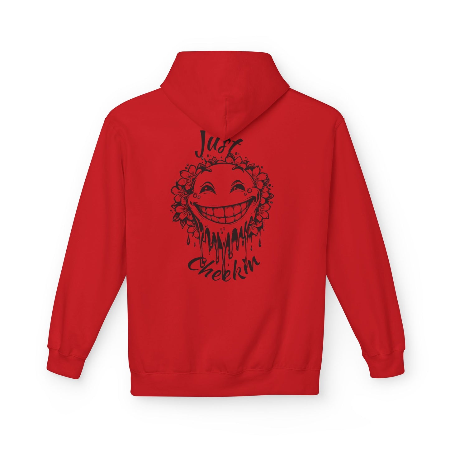 Just Checkin' Fleece Hoodie - Unisex Midweight Softstyle Casual Wear