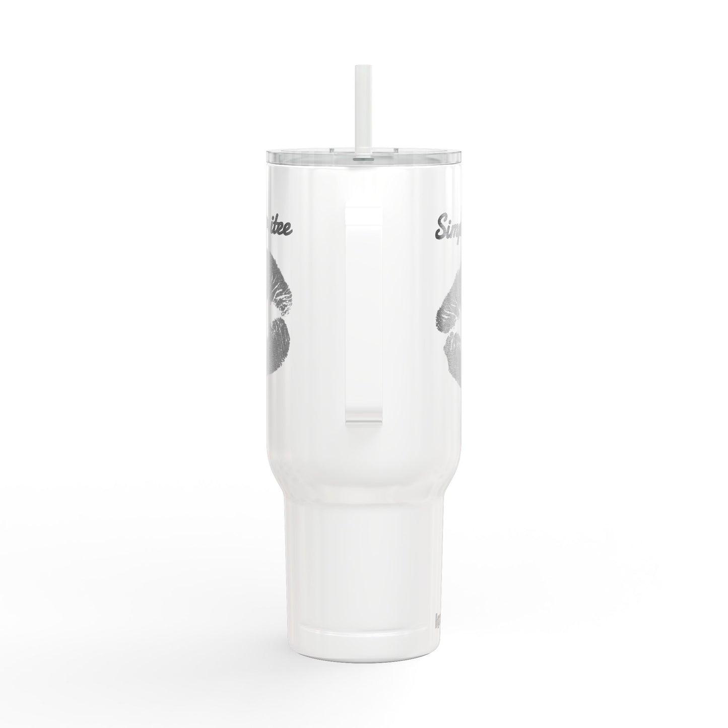 Simplisitee - Stylish Insulated Tumbler, 40oz, Engraved Drinkware for Coffee Lovers, lip Print Tumbler, Birthday Gift, Travel Mug, Unique Customize