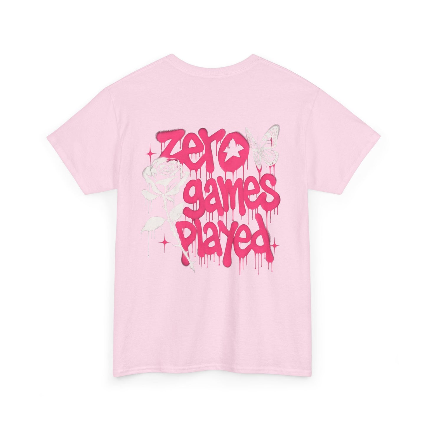 T-Shirt — "Zero Games Played" Pink Graffiti Tee