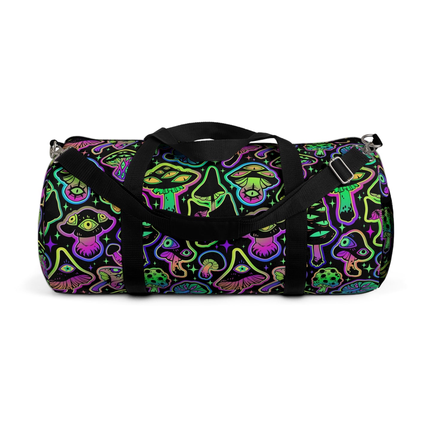 Vibrant Mushroom Duffel Bag - Trendy Travel Gear, Gym Bag, Weekend Getaway, Eco-Friendly Tote, Unique Gift for Nature Lovers, Bohemian Style