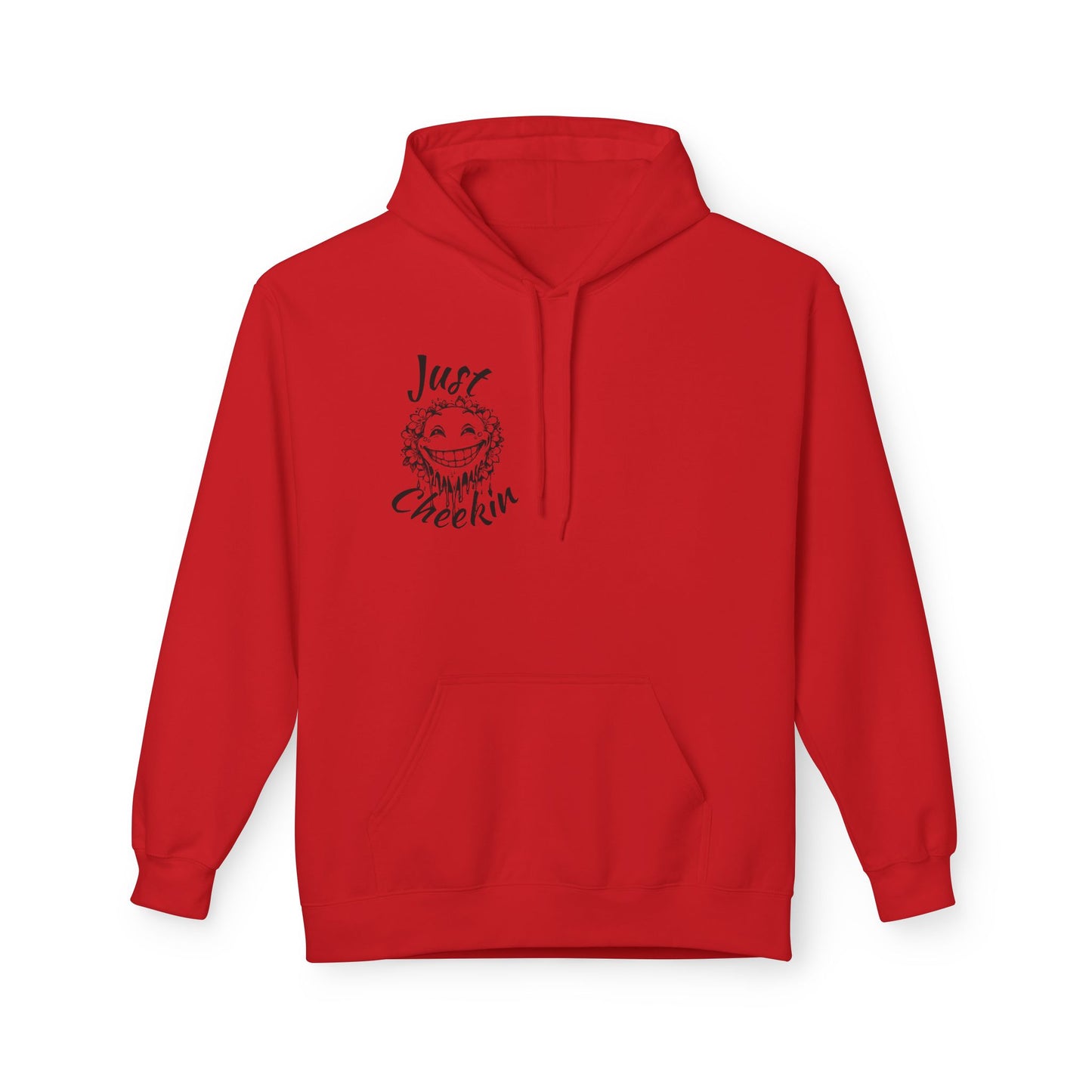Just Checkin' Fleece Hoodie - Unisex Midweight Softstyle Casual Wear