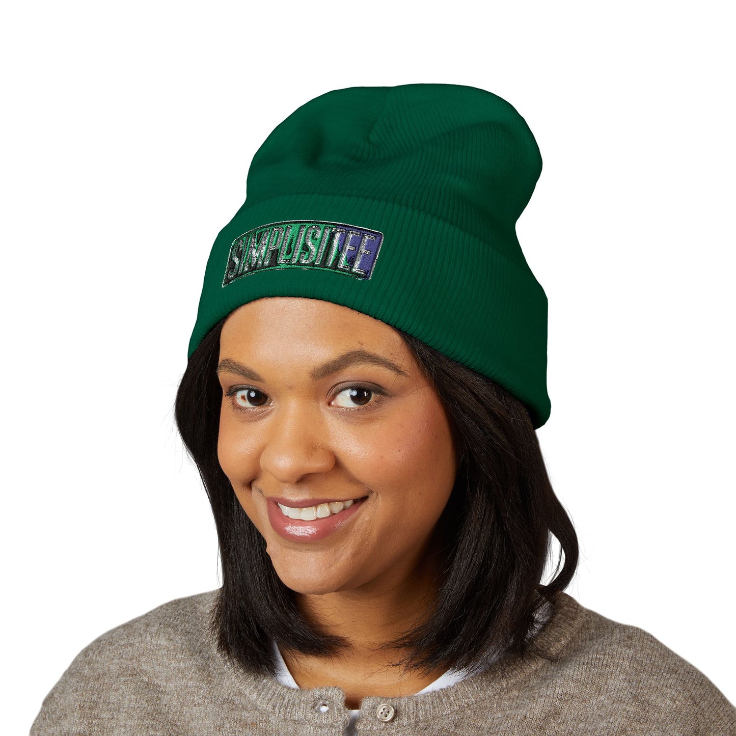 Trendy Embroidered Beanie,  Simplisitee - Fashionable Winter Hat, Cozy Knit Cap, Gift for Him/Her, Street Style Accessory