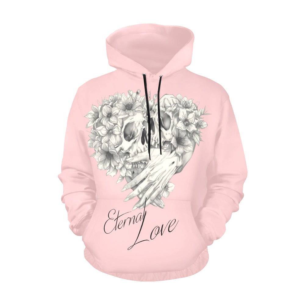 eternal love All Over Print Hoodie for Women (USA Size) (Model H13)