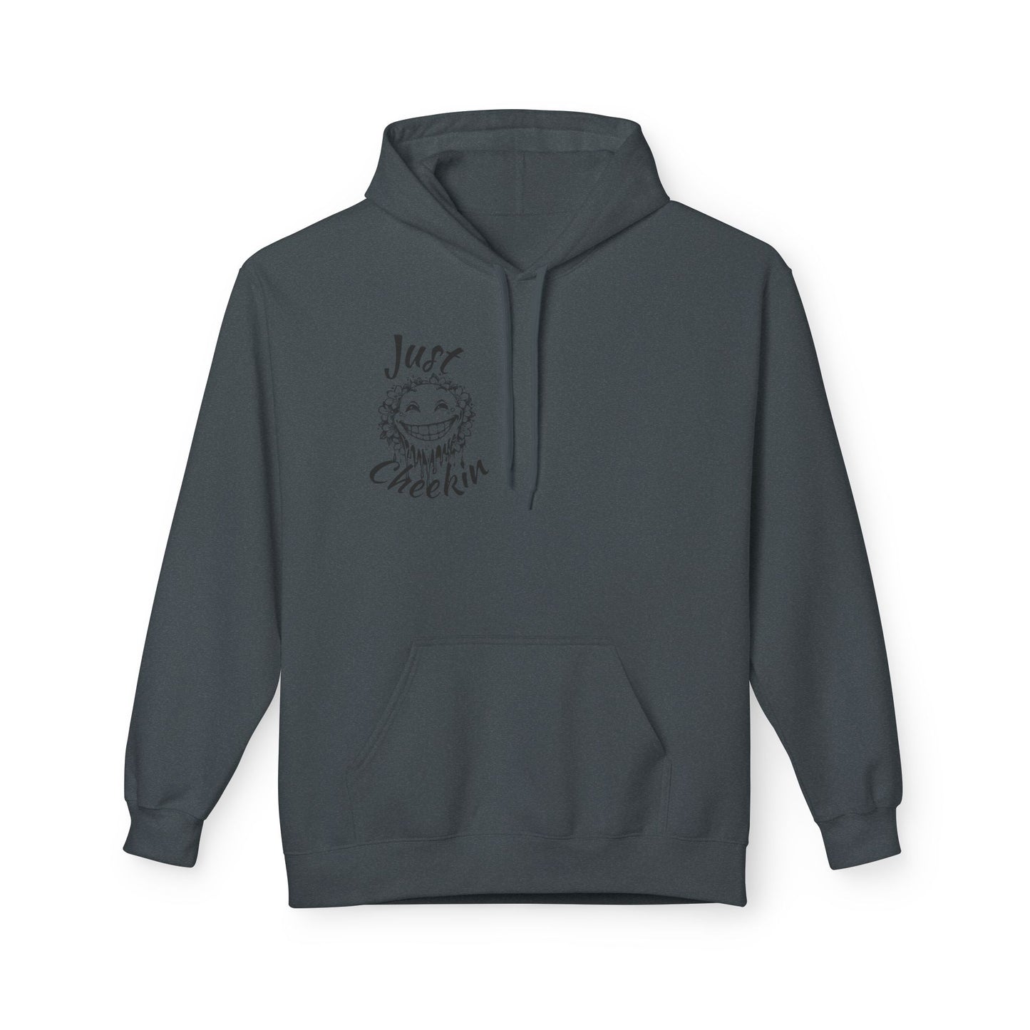 Just Checkin' Fleece Hoodie - Unisex Midweight Softstyle Casual Wear
