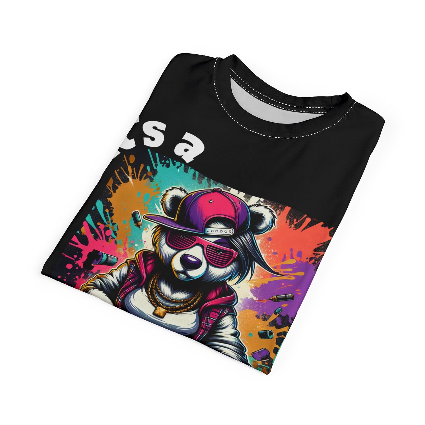Simplisitee - Cool Panda Graphic Tee - "It's a Vibe" Unisex Cut & Sew Shirt