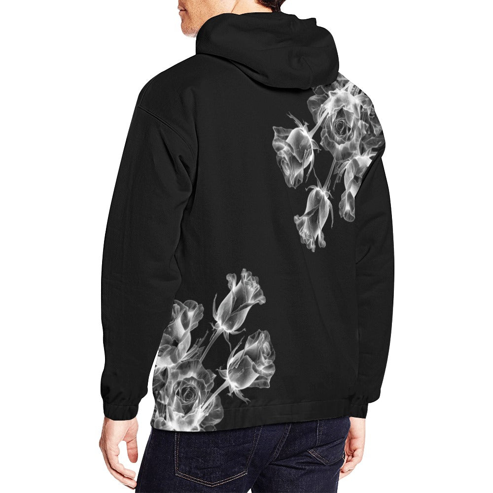 x ray rose black hoodie All Over Print Hoodie for Men (USA Size) (Model H13)