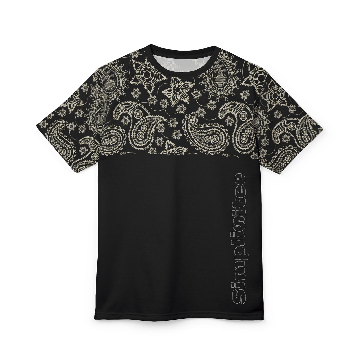 Simplisitee - Elegant Paisley Unisex Tee - Stylish Cut & Sew Design for Casual Outings