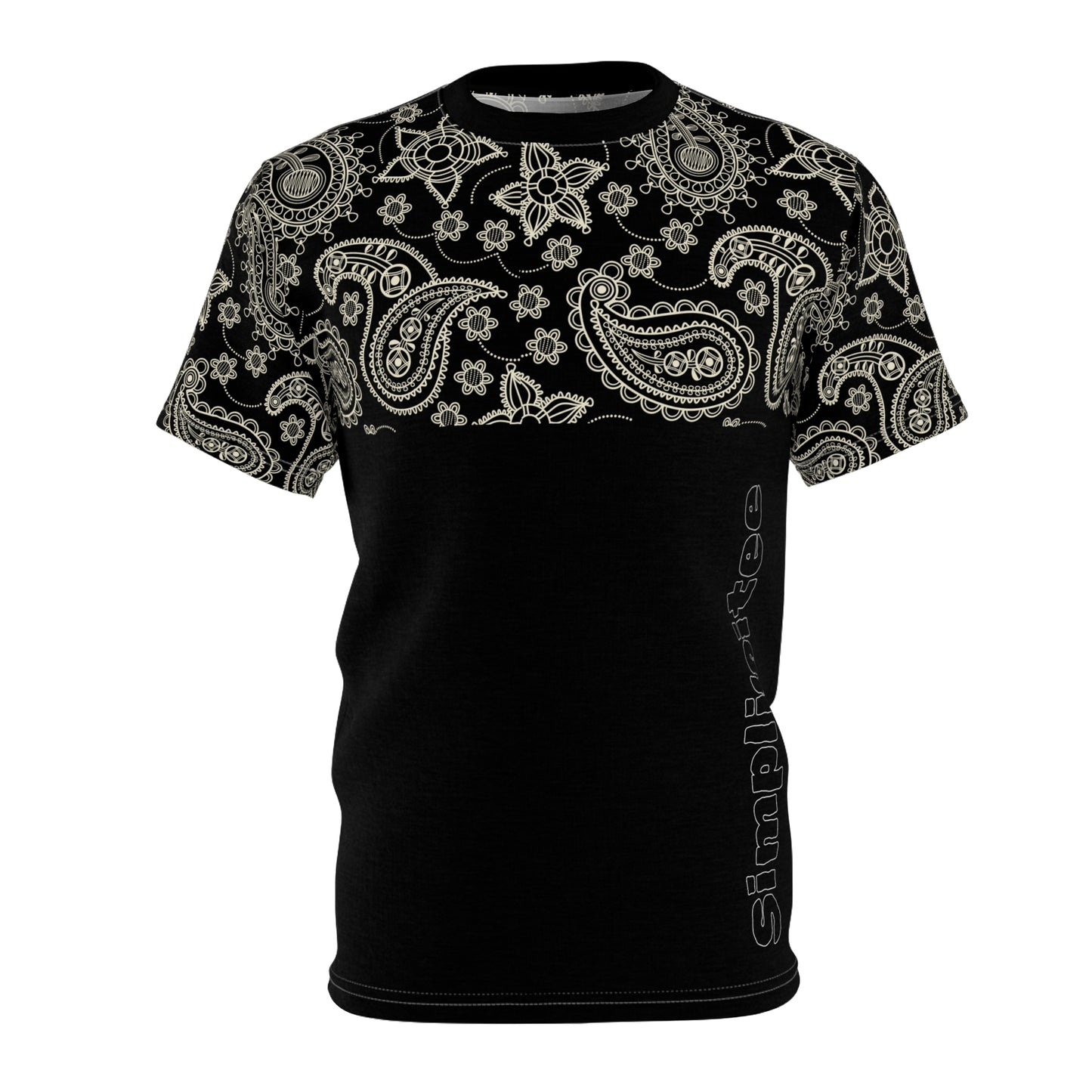 Simplisitee - Elegant Paisley Unisex Tee - Stylish Cut & Sew Design for Casual Outings