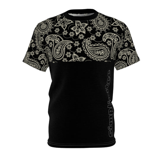 Simplisitee - Elegant Paisley Unisex Tee - Stylish Cut & Sew Design for Casual Outings