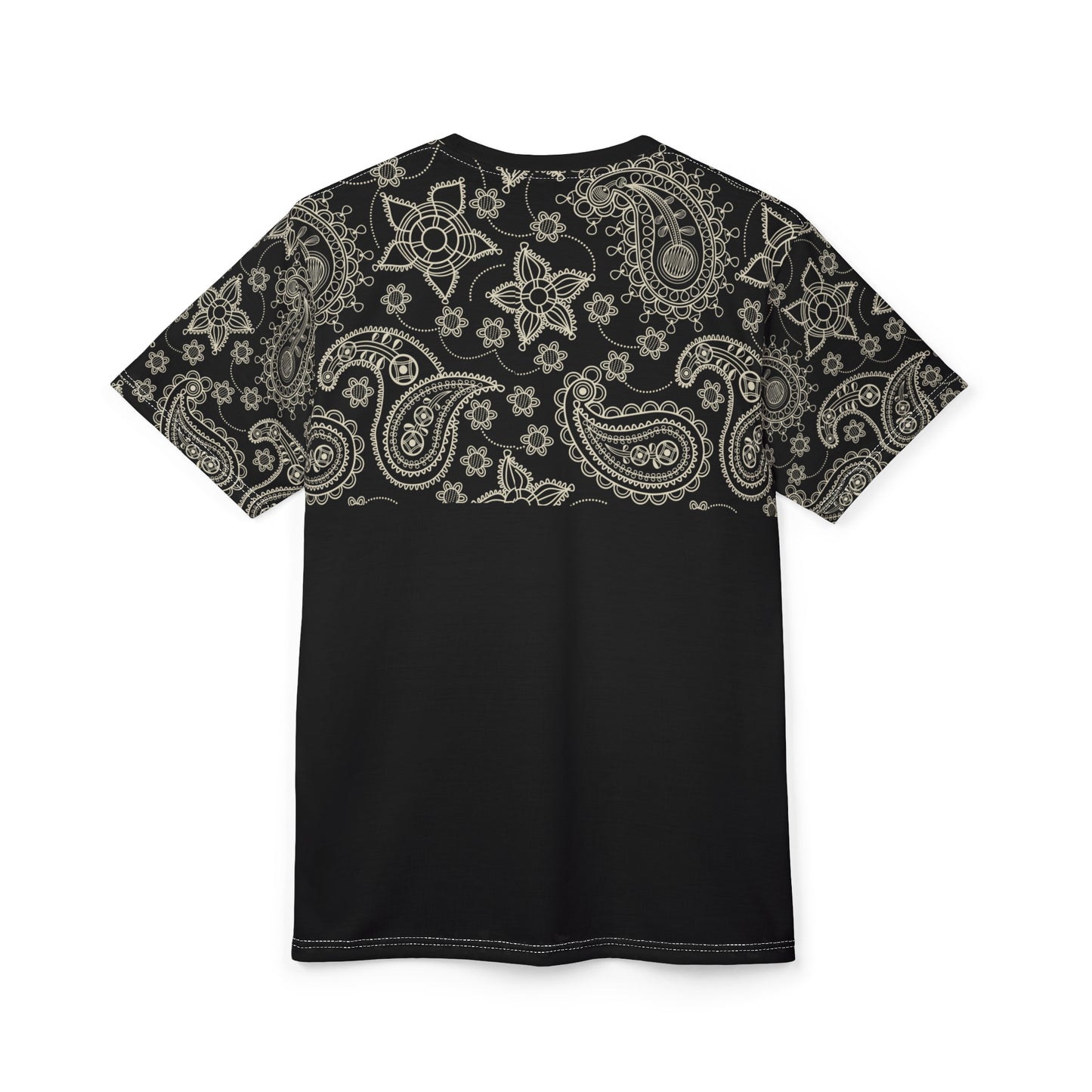 Simplisitee - Elegant Paisley Unisex Tee - Stylish Cut & Sew Design for Casual Outings