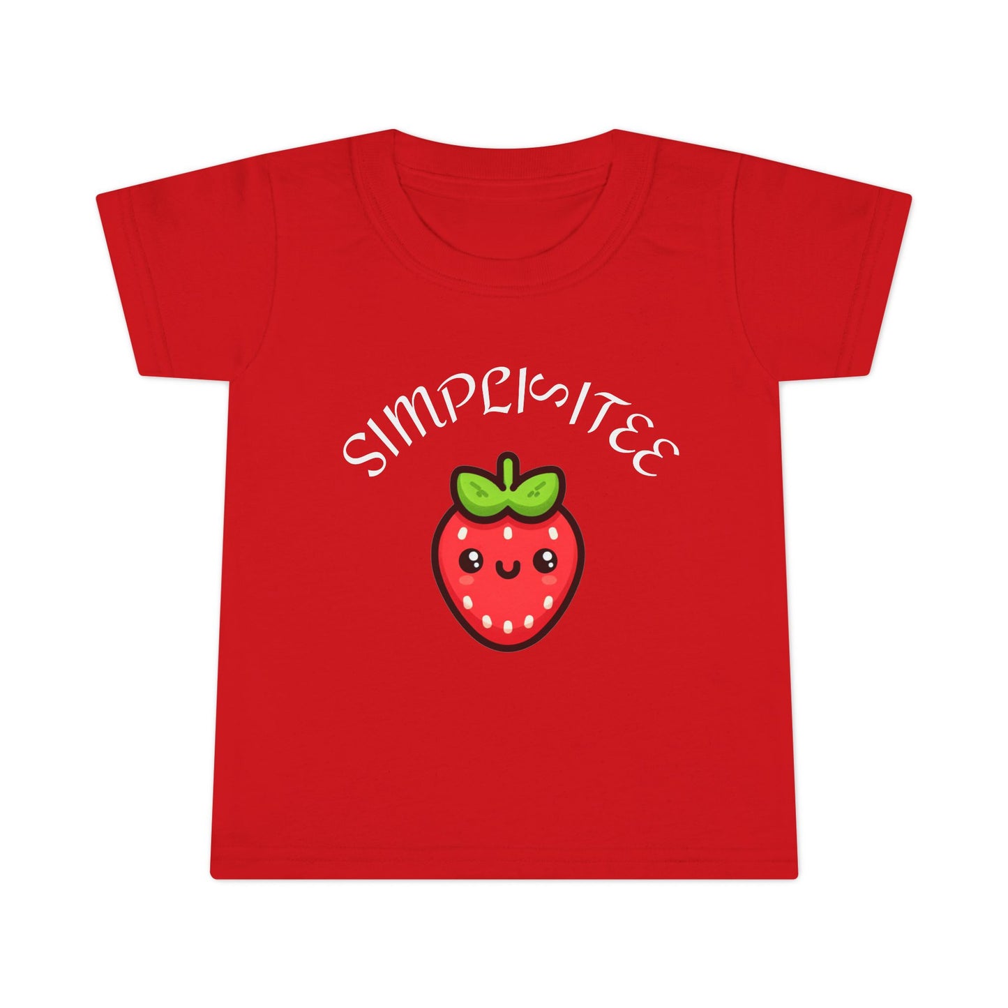 Simplisitee Cute Strawberry Toddler T-Shirt, Simple Style Kids Tee, Birthday Gift, Summer Outfit, Playtime Apparel