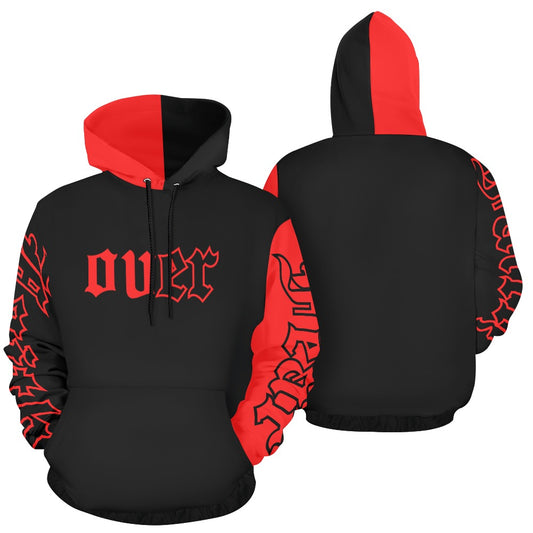 red and black hoodie All Over Print Hoodie for Men (USA Size) (Model H13)