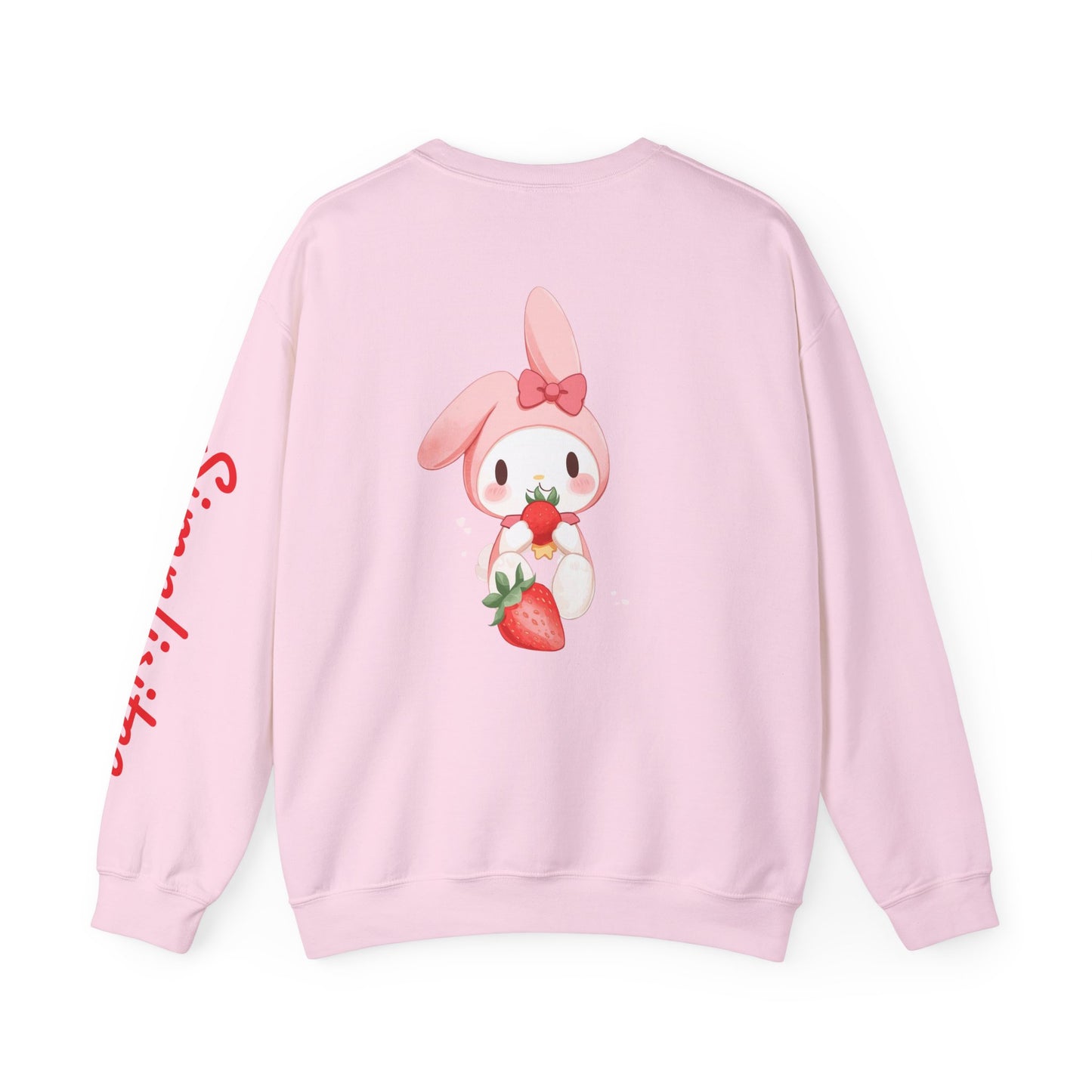 Simplisitee - Strawberry Bunny Sweatshirt - Cute Unisex Crewneck, Cozy Apparel for Spring, Pastel Aesthetic, Perfect Gift for Her, Easter Fashion
