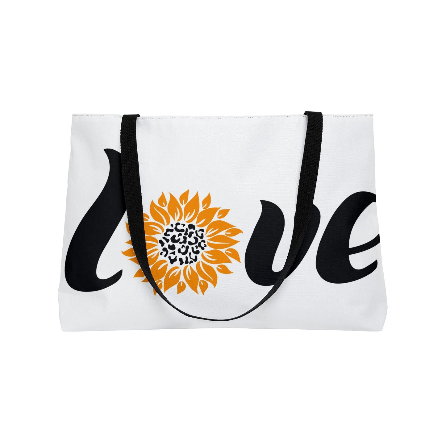 Simplisitee - Love Sunflower Weekender Tote Bag, Stylish Travel Bag, Perfect for Gifts, Beach, Yoga, Shopping, Weekend Getaway