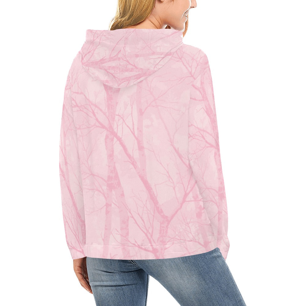 light all pink camo All Over Print Hoodie for Women (USA Size) (Model H13)