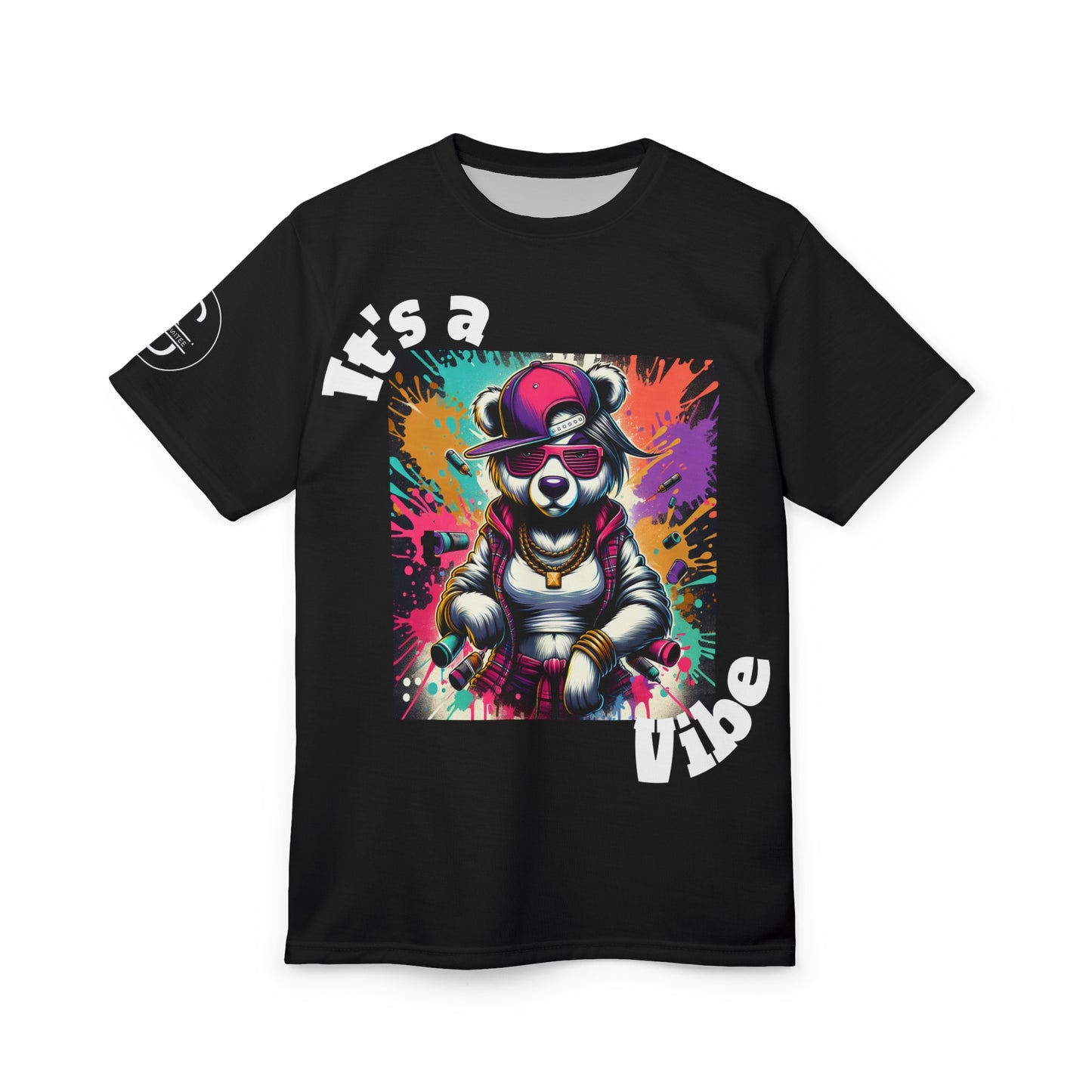 Simplisitee - Cool Panda Graphic Tee - "It's a Vibe" Unisex Cut & Sew Shirt