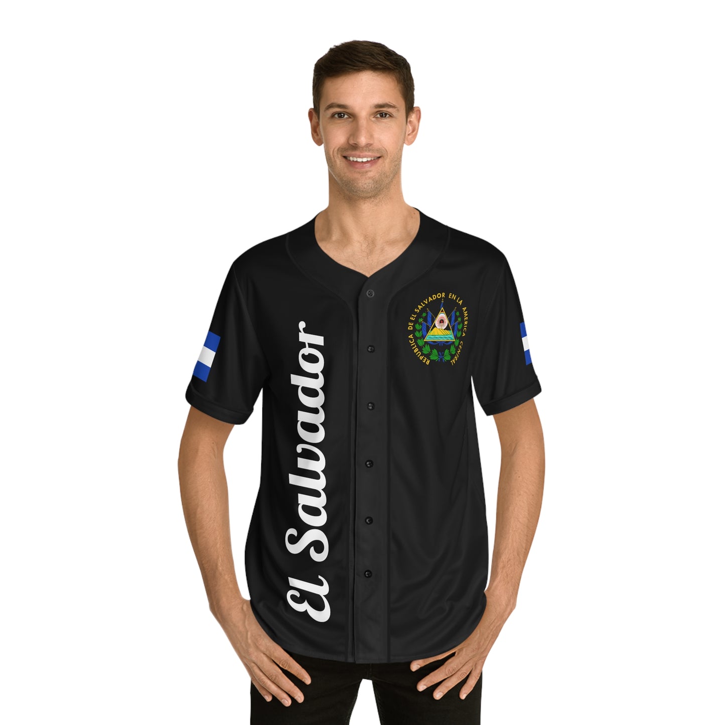 Simplisitee - Men's El Salvador Baseball Jersey, AOP T-Shirt, Sports Apparel, Gift for Fans, National Pride Clothing, Comfortable Casual Wear