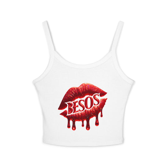 Simplisitee - Kiss Graphic Tank Top for Women, Cute Summer Wear, Trendy Outfit, Perfect for Parties and Date Nights, Gift for Her