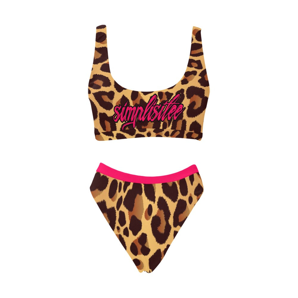 Leopard Pattern (2).jpg Sport Top & High-Waisted Bikini Swimsuit (Model S07)