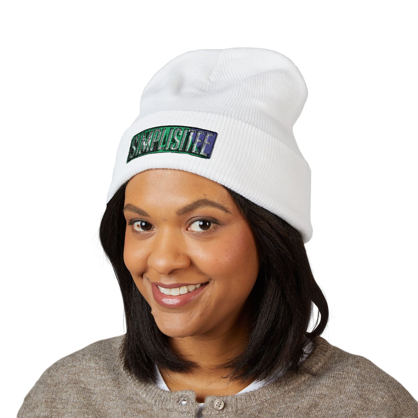 Trendy Embroidered Beanie,  Simplisitee - Fashionable Winter Hat, Cozy Knit Cap, Gift for Him/Her, Street Style Accessory
