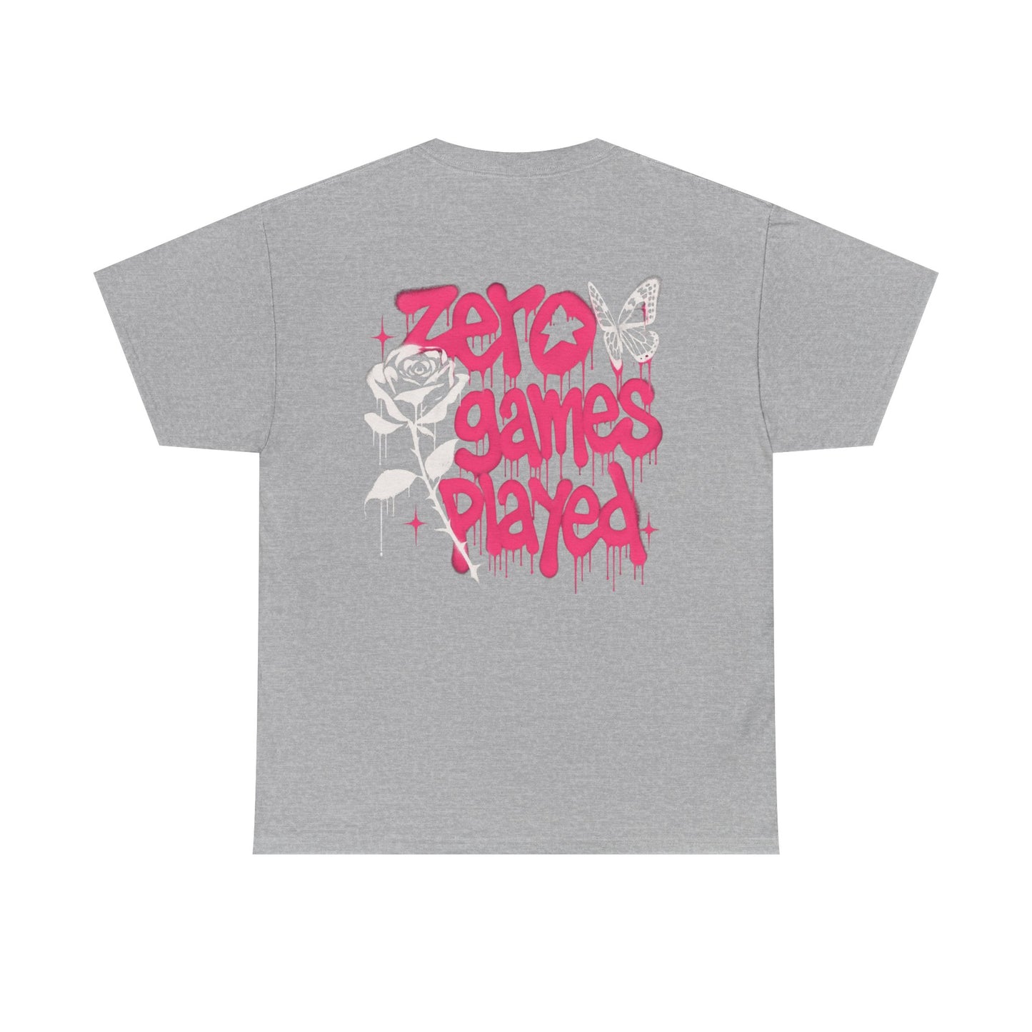 T-Shirt — "Zero Games Played" Pink Graffiti Tee