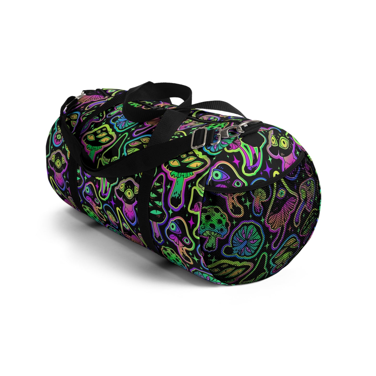 Vibrant Mushroom Duffel Bag - Trendy Travel Gear, Gym Bag, Weekend Getaway, Eco-Friendly Tote, Unique Gift for Nature Lovers, Bohemian Style