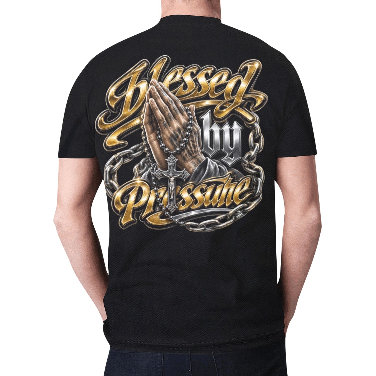 blessed by pressure t shirt New All Over Print T-shirt for Men (Model T45)