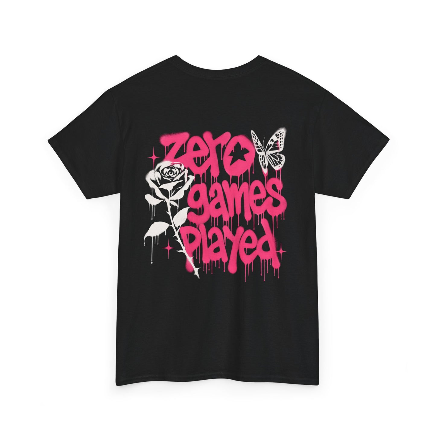 T-Shirt — "Zero Games Played" Pink Graffiti Tee