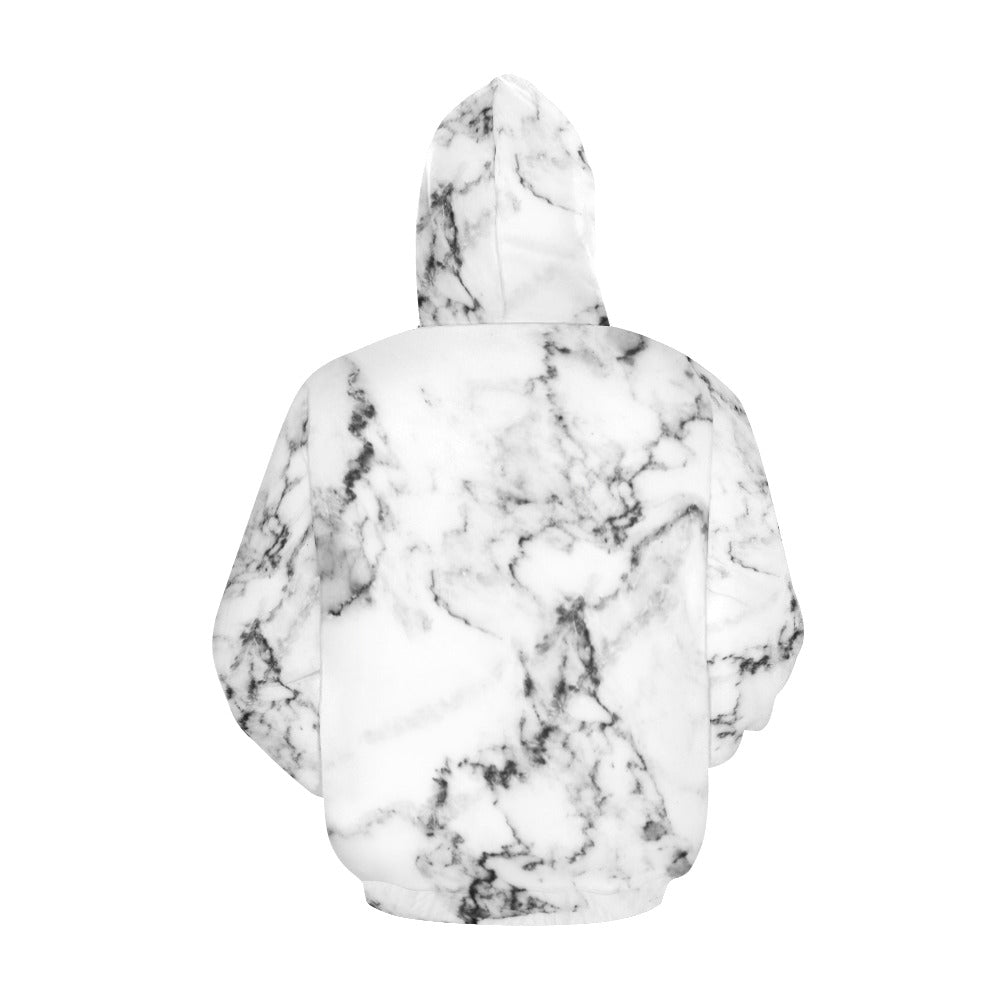 white marble wall texture background.jpg All Over Print Hoodie for Men (USA Size) (Model H13)