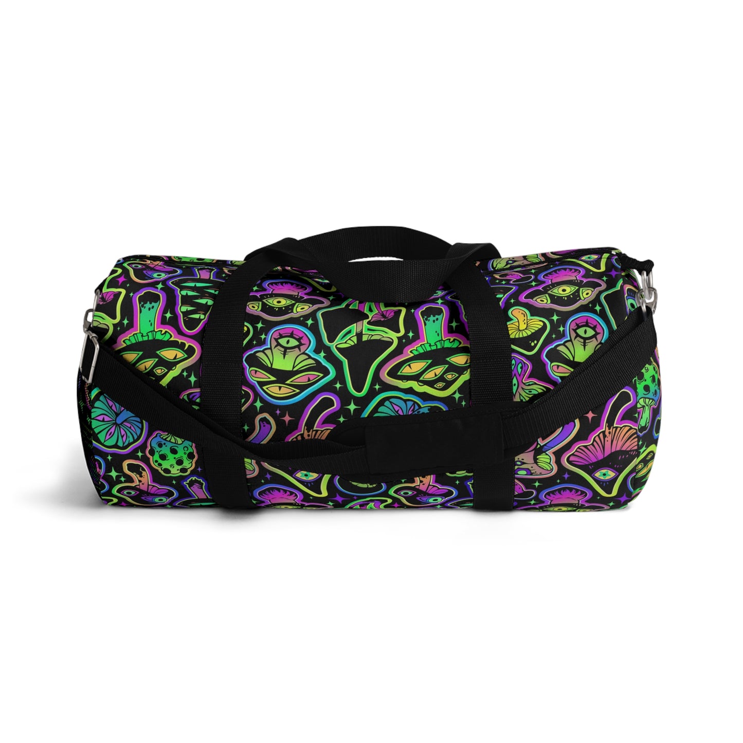 Vibrant Mushroom Duffel Bag - Trendy Travel Gear, Gym Bag, Weekend Getaway, Eco-Friendly Tote, Unique Gift for Nature Lovers, Bohemian Style