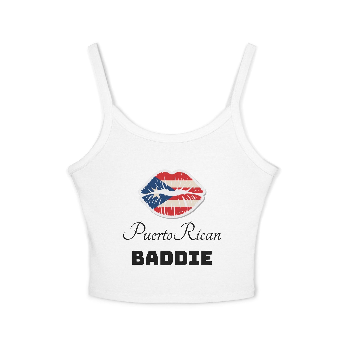 Simplisitee - Puerto Rican Baddie Spaghetti Strap Tank Top | Trendy Summer Wear, Party Outfit, Vacation Top, Gift for Her, Casual Fashion