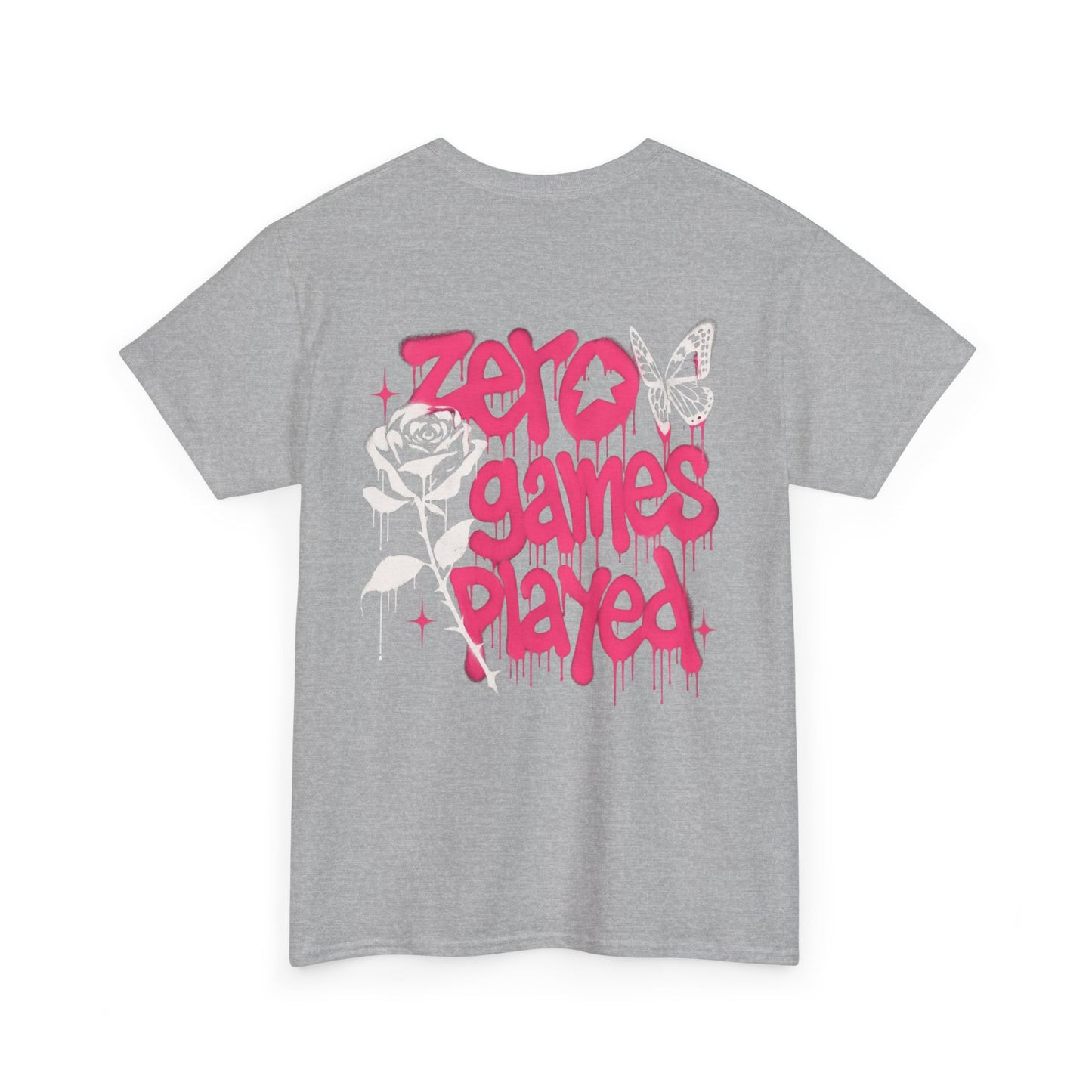 T-Shirt — "Zero Games Played" Pink Graffiti Tee