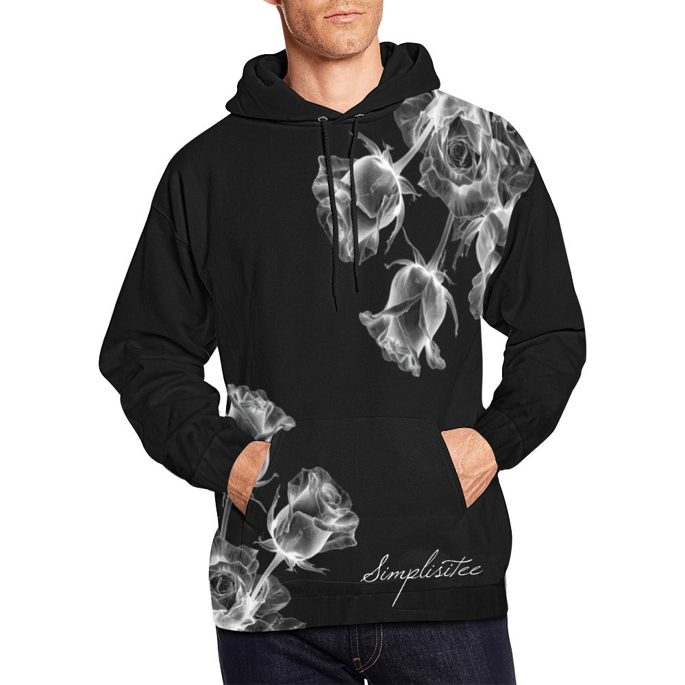 x ray rose black hoodie All Over Print Hoodie for Men (USA Size) (Model H13)