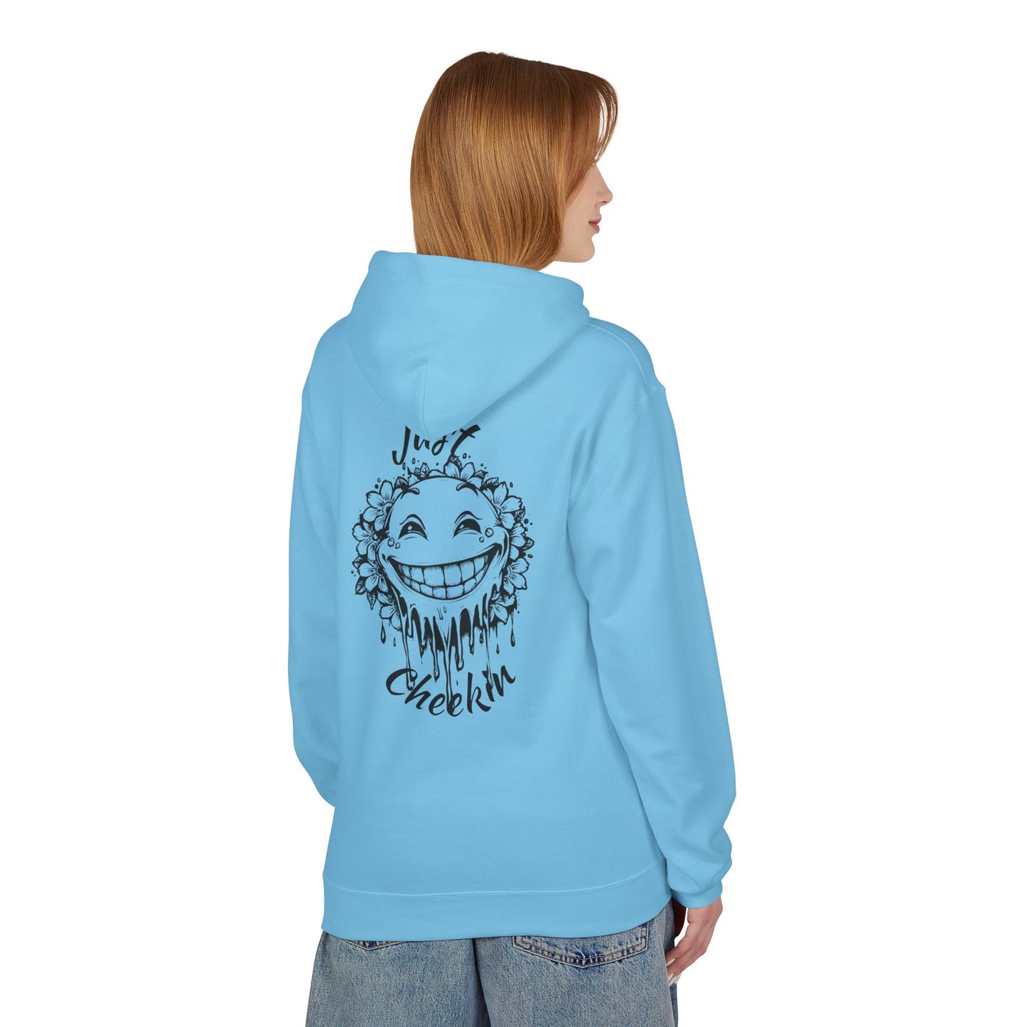 Just Checkin' Fleece Hoodie - Unisex Midweight Softstyle Casual Wear