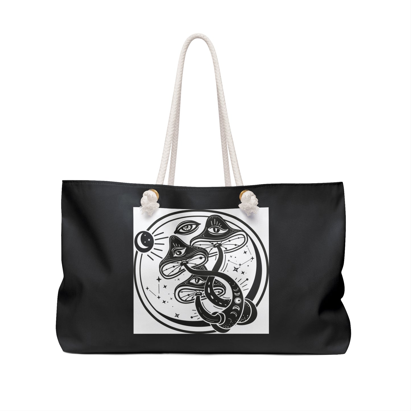 Stylish Weekender Bag with Abstract Cosmic Design, Travel Tote, Gym Bag, Overnight Bag, Gift for Adventurers, Art-Inspired Accessories